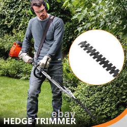 Taille-haie à essence 52cc 5 en 1, tronçonneuse, débroussailleuse, scie sur perche, outils d'extérieur Royaume-Uni