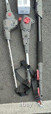 Taille-haie à long manche multifonction 3 en 1 Mountfield, débroussailleuse et coupe-bordures Mm2603